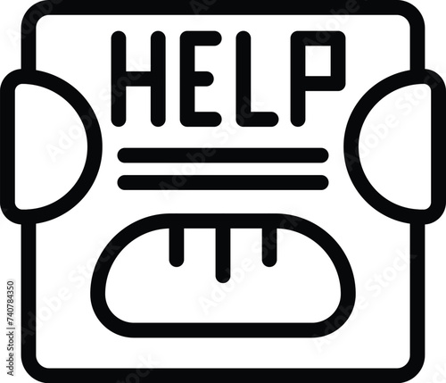 Food crisis problem icon outline vector. Financial economic poverty. Prices raise collapse