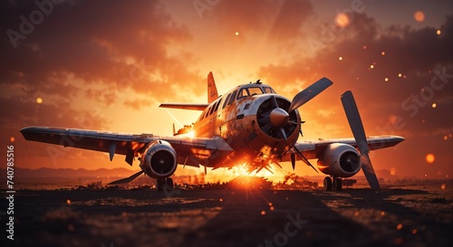 Burn plane, dramatic plane crash