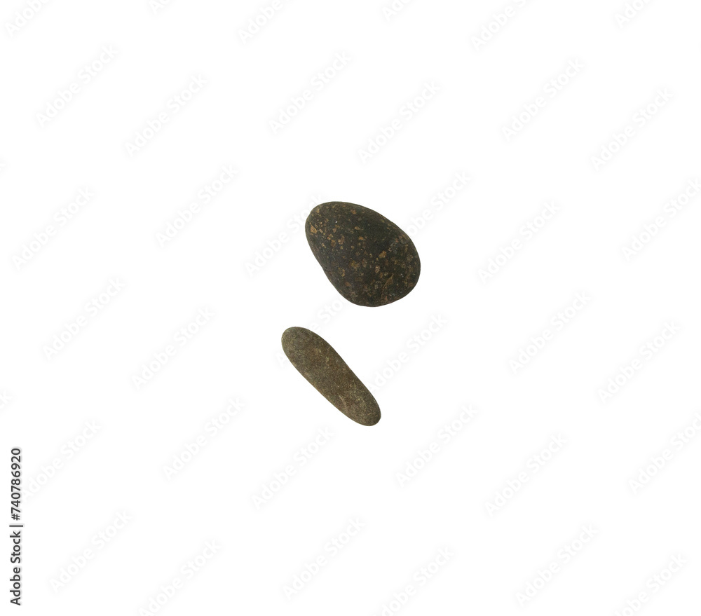 Fototapeta premium Two rocks isolated on isolated background, rock spa elements design