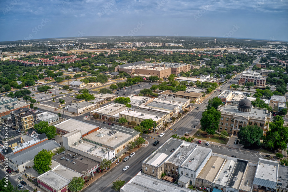 Aerial View of the Austin Suburb of Georgetown, Texas