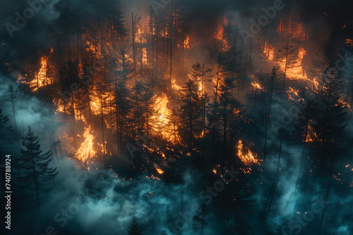 Smokey Forest Fire