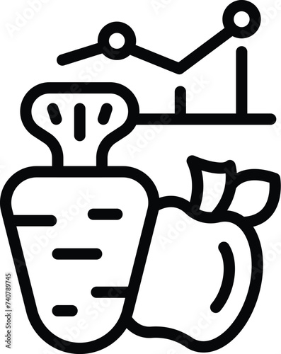 Starvation crisis icon outline vector. Food distress. Agricultural downfall collapse
