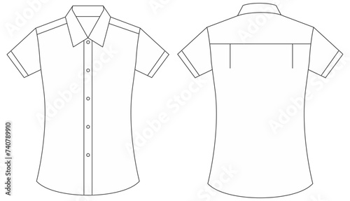 White shirt female mockup editable