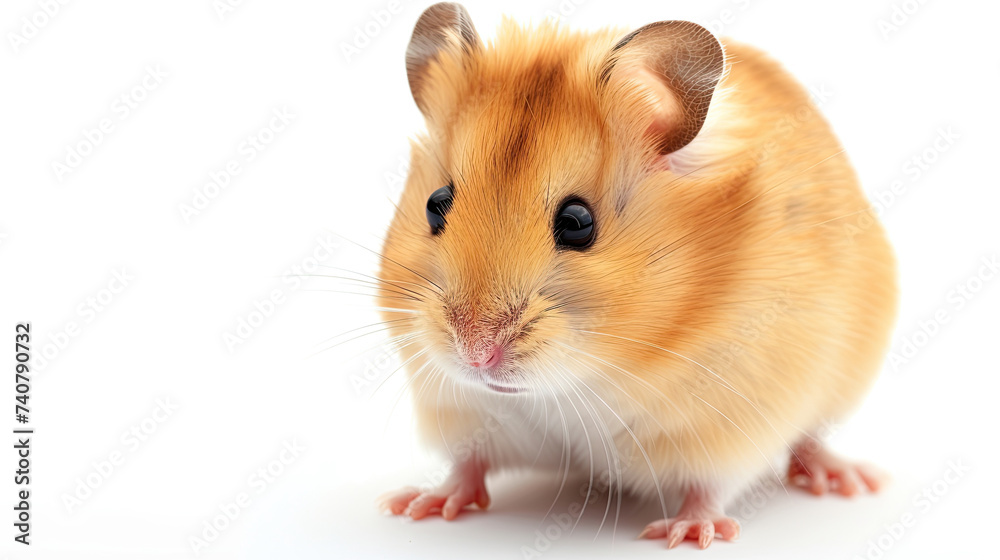 close up cute brown hamster isolated on a white background close up cute brown hamster isolated on a white background