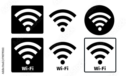 Wi-Fi　アイコン　マークセット