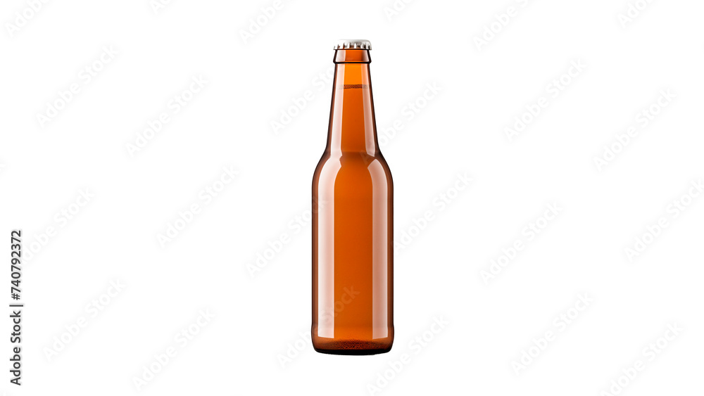 Bottle of beer cut out. Isolated bottle of beer mockup on transparent background Bottle of beer cut out. Isolated bottle of beer mockup on transparent background