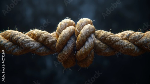 Close Up of Knot-Tied Rope