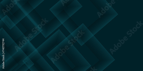 abstract technology communication concept vector background. dark green vector abstract banner with shape shiny lines with Technology grid wave decorative background for advertising banner.