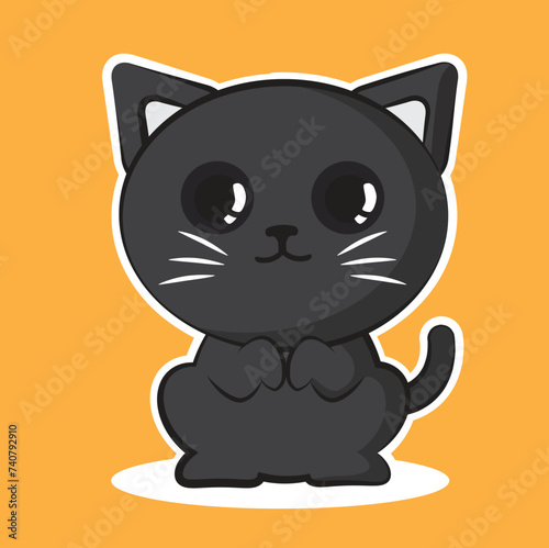 black cute kitten