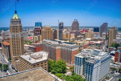 Aerial View of San Antonio, Texas during Summer photo