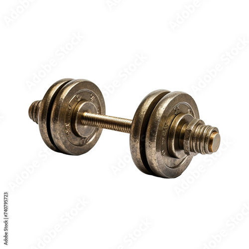 Pair of weights isolated on transparent background