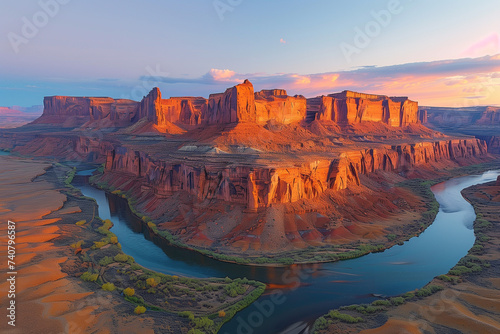 Drone View Badlands Landscape