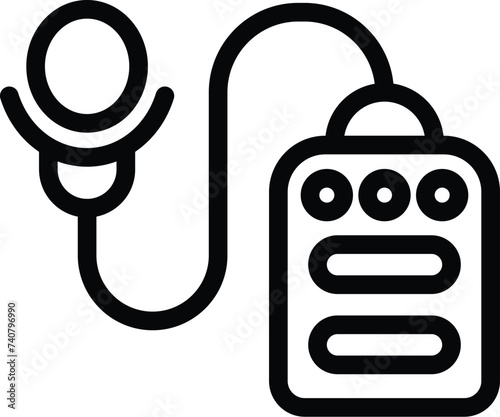 Headset lapel microphone icon outline vector. Lavalier collar mic. Public speaking tool