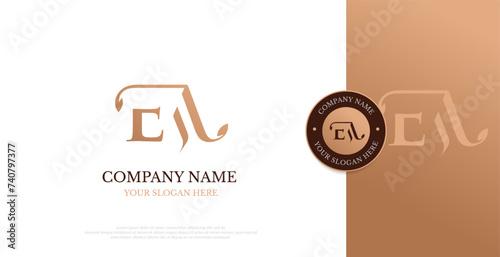 Initial EA Logo Design Vector 