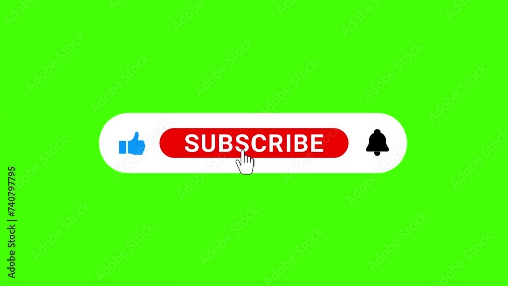 like subscribe notification bell animation command like share comment share youtube green screen 4k alpha looping