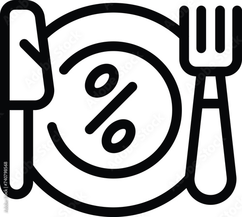 Diet food icon outline vector. Balanced nutrition. Fitness eating regimen