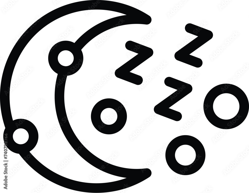 Sleep time schedule icon outline vector. Healthy lifestyle. Bedtime daily routine Sleep time schedule icon outline vector. Healthy lifestyle. Bedtime daily routine