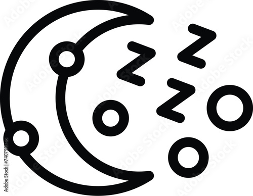 Sleep time schedule icon outline vector. Healthy lifestyle. Bedtime daily routine