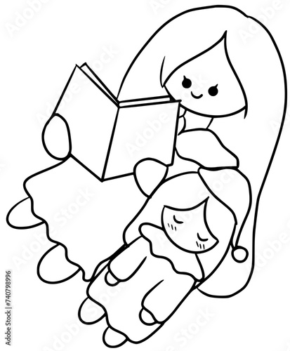 Mom read book