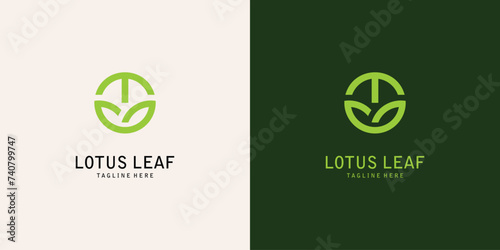 Top set icon lotus leaf logo design with combination letter from A to Z| premium vector photo