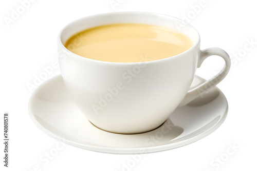 Hot milk coffee isolated on transparent background