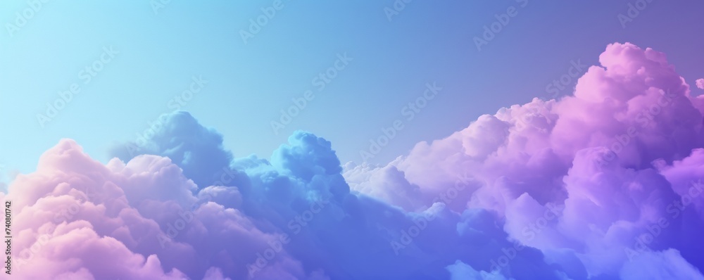 Vibrant Blue and Purple Sky Filled With Clouds