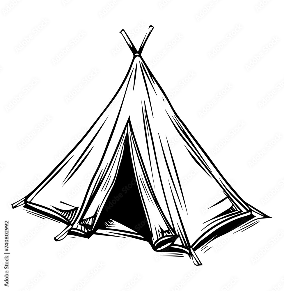 camping Tent vector icon.