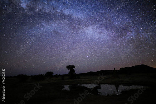 night picture of the african night sky with the milky way and many stars