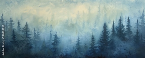 A Foggy Forest Filled With Lots of Trees