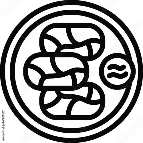 Mediterranean dolma icon outline vector. Traditional food cuisine. Gastronomic stuffed delicacy