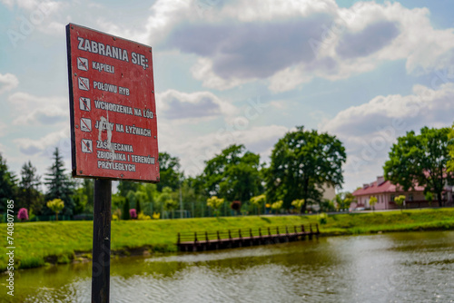 lake of medyka village at the border between Poland and Ukraine photo