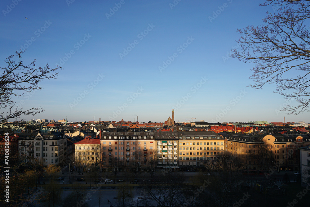 Obraz premium View of a cityscape against the sky