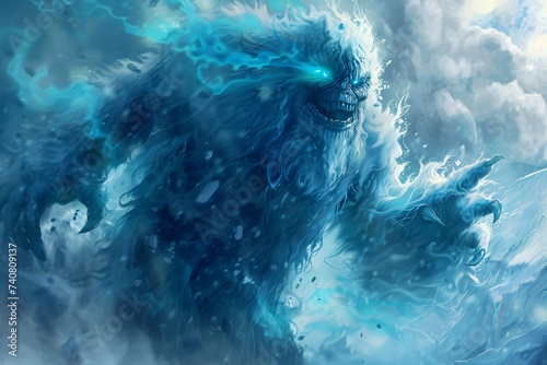 A creature of ice power the monster commands the frost with a mere gesture