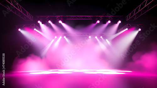 Stage background, modern dance stage lighting background, spotlight illuminates modern dance production stage