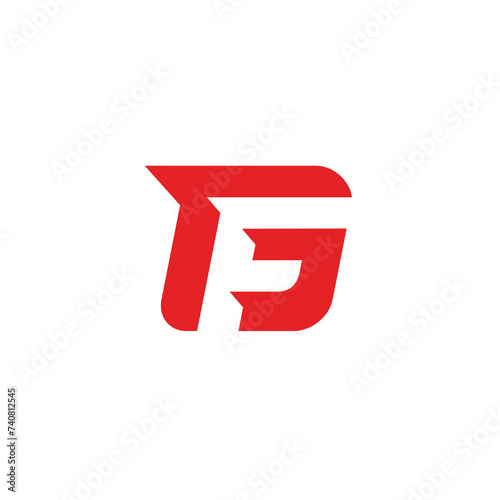 Monogram Letter F G FG GF vector logo design template