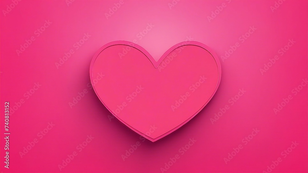 pink valentine heart a pink heart on a pink background copy space 