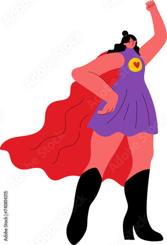 Superwoman concept illustration