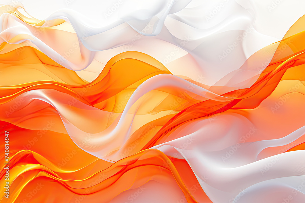 Naklejka premium abstract wave orange and white background