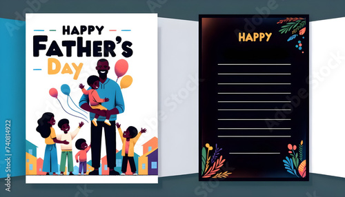 Father's Day greeting card featuring black people