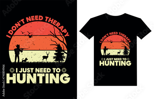 Hunting vector t shirt design. hunt club open season, vector sign. clean modern and unique t shirt design