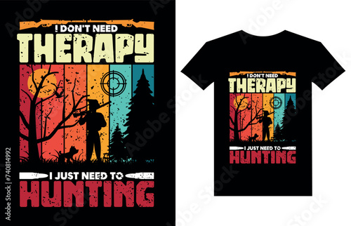 Hunting vector t shirt design. hunt club open season, vector sign. clean modern and unique t shirt design