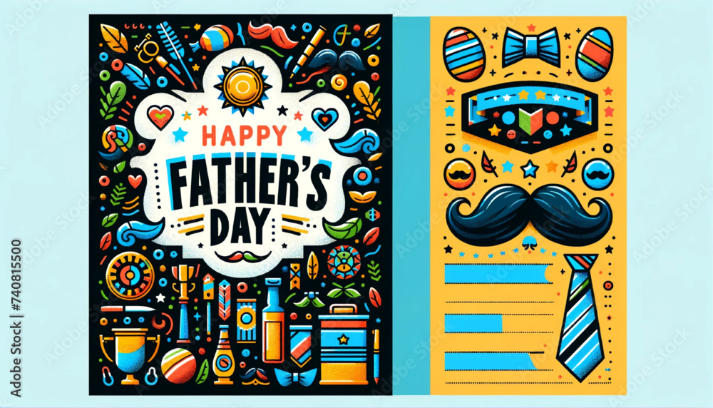 vector illustration for a  Father's Daygreeting card