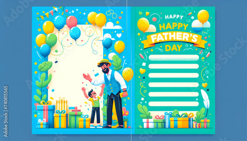 vector illustration  for a Happy Fathers Day greeting card