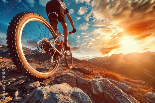 mountain bike of sky photo