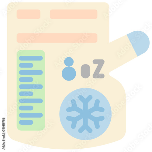 breastmilk storange bag , milk bag , ziplock bag flat style icons