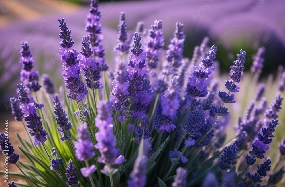 Obraz premium Captivating Bouquet of Lavender, Flowers, and Violet Delights with the Soothing Essence of Lavender, Flowers, and Violet Blooms