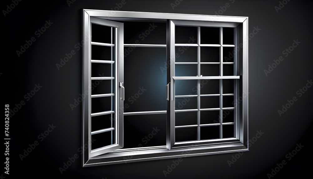 window in the dark. window icon clipart isolated on black background window in the dark. window icon clipart isolated on black background