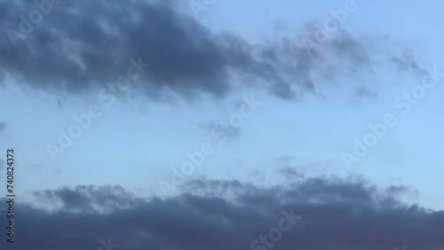 Wallpaper Mural Blue Sky Dark Blue Gray Pink Clouds at Sunset Time Lapse. Dark Clouds in Evening Blue Skyscraper, Atmosphere, Sunset Sky, Beautiful Dark Clouds. Torontodigital.ca