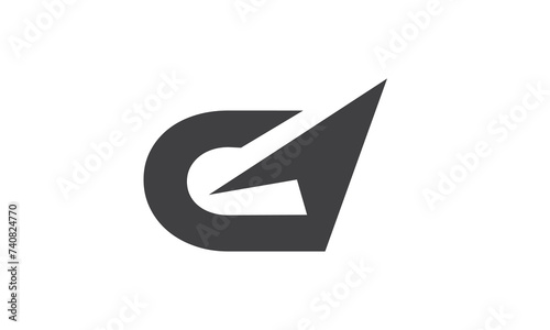 G tourism company logotype concept. Alphabet navigate g sign with airlines and jet plane, lowcost flight or logistic brand, global travel lowcoster logo idea. Isolated abstract graphic design template