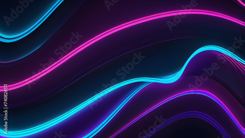 neon wavy flow background. abstract background with wavy lines. abstract background with glowing lines